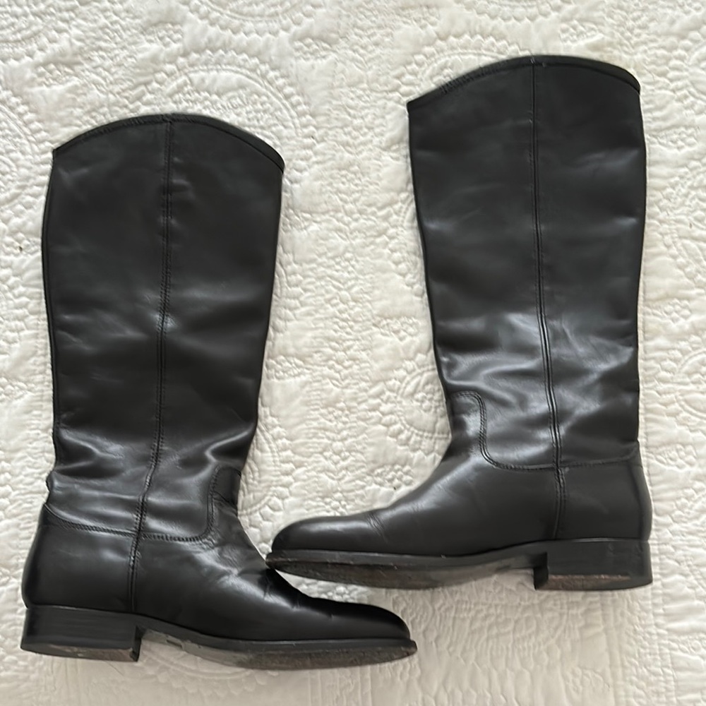 Melissa Frye Size 8B Black Leather Boots - Picture 6 of 10